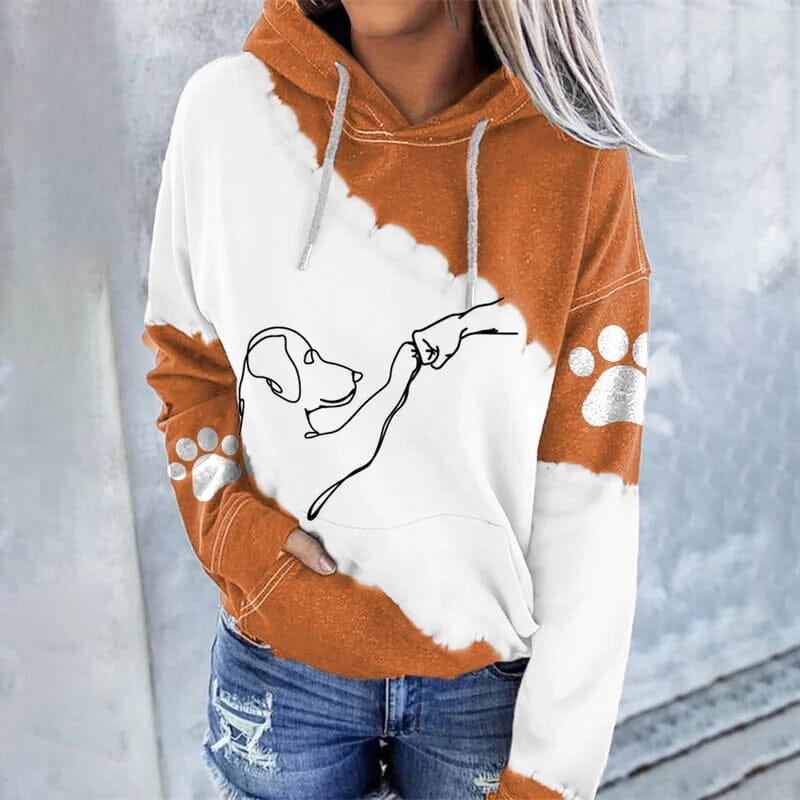Trendy, lÀssiger Hoodie mit digitalem Druck