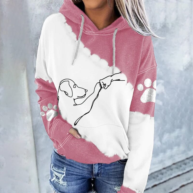Trendy, lÀssiger Hoodie mit digitalem Druck
