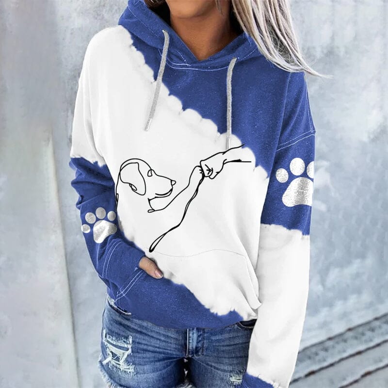 Trendy, lÀssiger Hoodie mit digitalem Druck