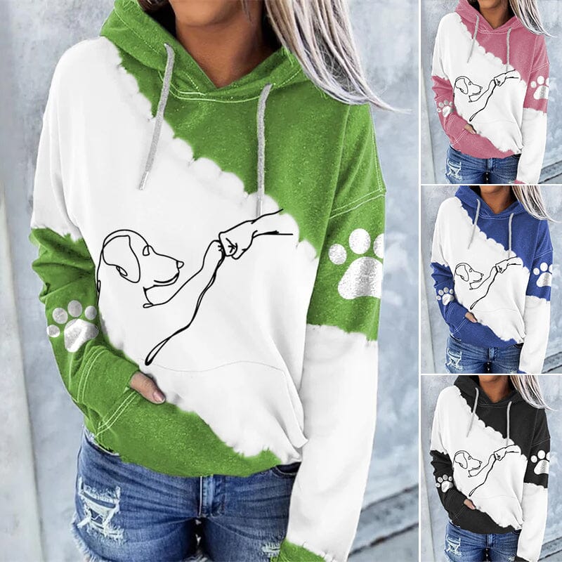 Trendy, lÀssiger Hoodie mit digitalem Druck