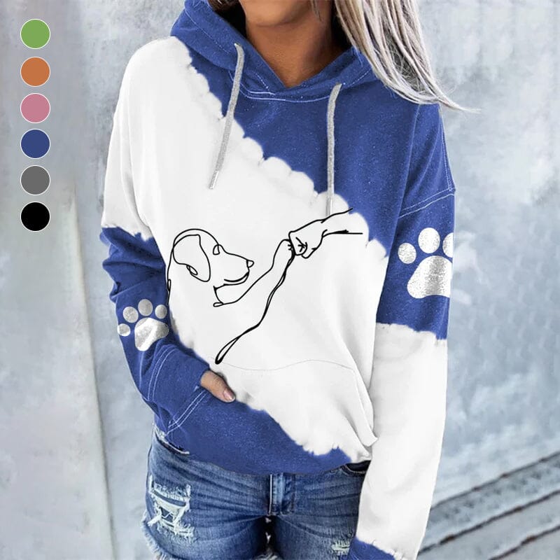 Trendy, lÀssiger Hoodie mit digitalem Druck