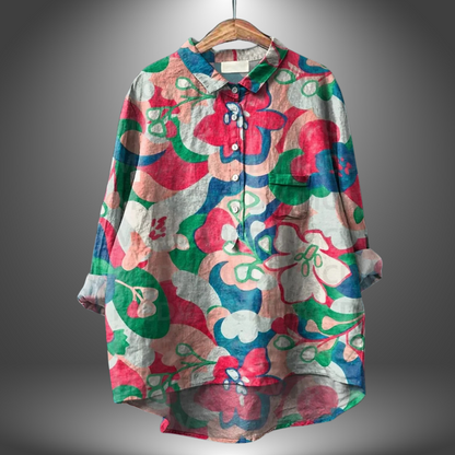 Virginia | Artisan Floral Shirt für Frauen