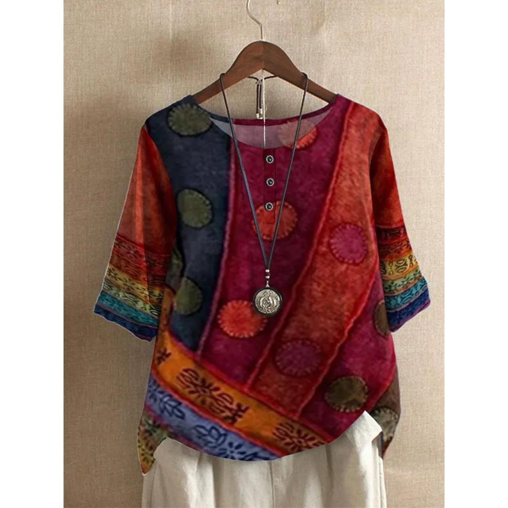 Valarie - Buntes Bohemian Top