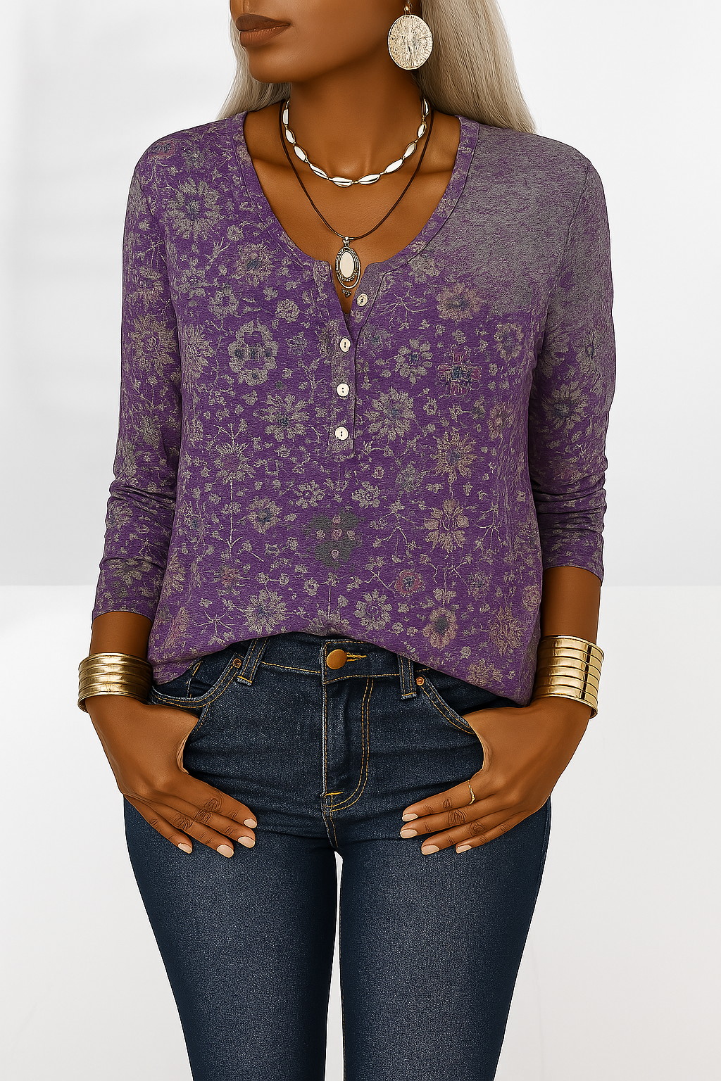 Alina - Elegante Boho-Bluse