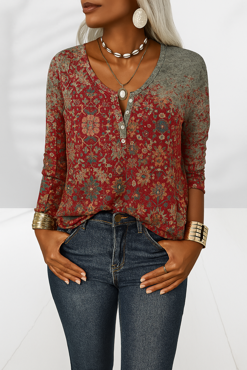 Alina - Elegante Boho-Bluse