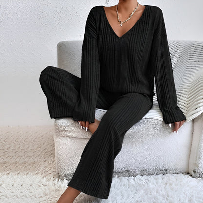 Isla™ | Gestreifter V-Ausschnitt Pullover Set